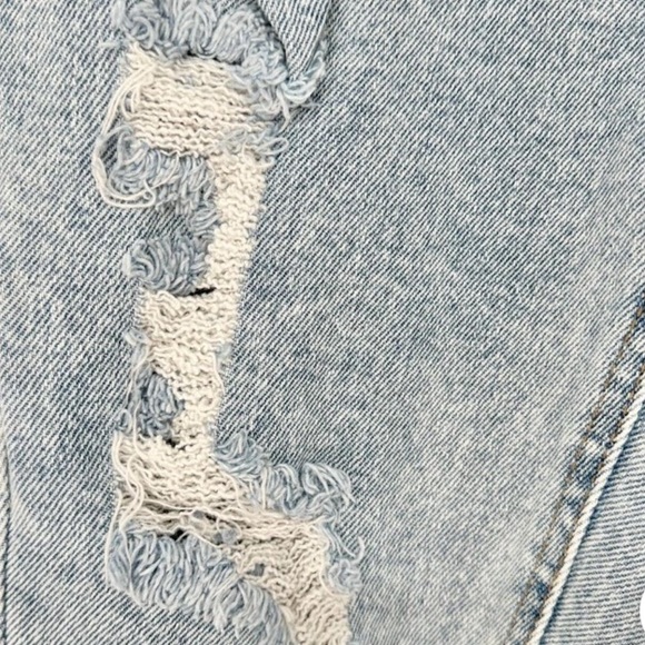 NWT Tinseltown Women's Deconstructed Skinny hi-rise Blue Jeans - Picture 5 of 6